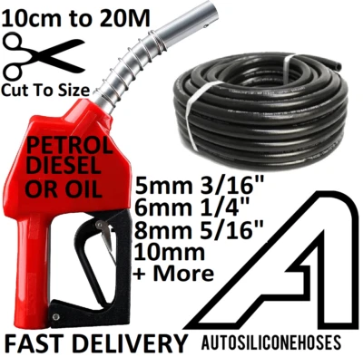 AUTOSILICONEHOSES RUBBER FUEL HOSE REINFORCED - E10 UNLEADED PETROL DIESEL OIL LINE FUEL PIPE