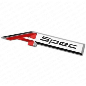 For Acura Aspec A Spec Tailgate Trunk Lid Badge Logo Sport Emblem Silver Red
