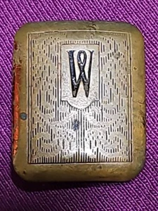 Vintage Antique HICKOK Bronze Initial Letter W Belt Buckle - Picture 1 of 2