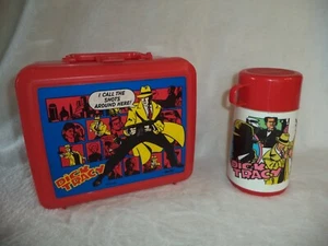 Dick Tracy Aladdin brand 1990 Disney era lunchbox with thermos - Picture 1 of 14