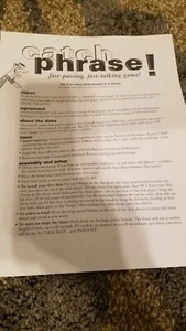 Catch Phrase Replacement Instruction Sheet - Picture 1 of 3