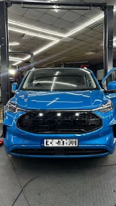 Para Ford Transit Custom 2024+ Rejilla radiador brillo negro Raptor con LED blancos - Imagen 1 de 2