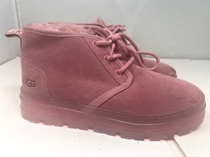 Botas/Botines UGG Neumel ROSA Gamuza Plataforma Transparente Para Mujer Talla 7 38 - Imagen 1 de 8