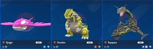 Shiny 6IV XXXL Eventi Kyogre, Groudon e Rayquaza Pokemon Scarlatto/Viola Casa - Foto 1 di 4