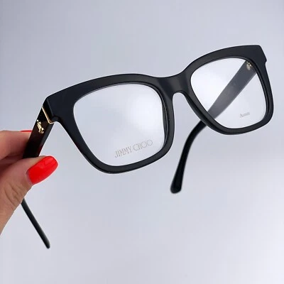 Jimmy Choo Mujeres Anteojos Negro Brillo Demo Cuadrado JC277 NS8 NUEVO AUTÉNTICO Foto 1 de 4