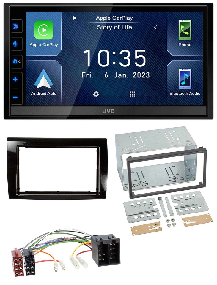 JVC DAB Bluetooth MP3 USB 2DIN Autoradio für Fiat Bravo (ab 2007) - Bild 1 von 4