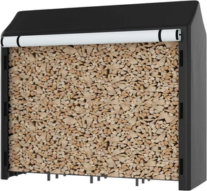 ® Legnaia Da Esterno Con Copertura Protettiva Integrata, 185 X 70 X 185 Cm, Capa - Foto 1 di 12