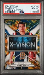 2024 Panini Spectra Drake Maye Rookie X-Vision Universal Prizm 1/10 PSA 10 - Picture 1 of 2