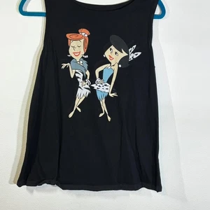 Flintstones Classic Fit Crew Tank Cotton Betty & Wilma Black Size 0X Torrid - Picture 1 of 5
