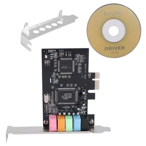 PCIe Sound Card 5.1, PCI Express Surround Card 3D Stereo Audio with High6773 - Afbeelding 1 van 8