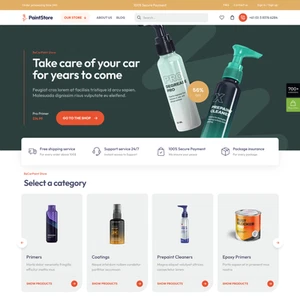 Paint Store Website Design with Free VPS Web Hosting and Installation - Picture 1 of 8