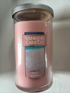 YANKEE CANDLE Pink Sands 12oz Pillar Jar ~ Free Shipping ~ - Picture 1 of 2
