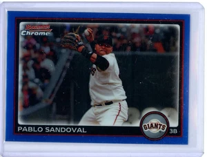 2010 Bowman Chrome #119 Pablo Sandoval Blue Refractor 133/150 SF Giants - Picture 1 of 2