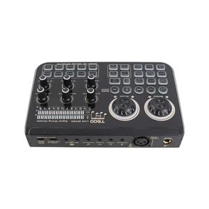 Sound Board Audio Mixer Karta dźwiękowa na żywo do nagrywania na żywo Czarna - Zdjęcie 1 z 20