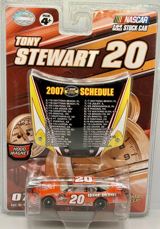 NASCAR Tony Stewart JGR Home DEPOT Chevy Monte Carlo Mini Hood 1 64 Car WC 2007