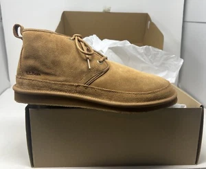 LL Bean Men's Wicked Good Boots Three Eye Shearling Suede Brown Sz 12 New $118 - Picture 1 of 7
