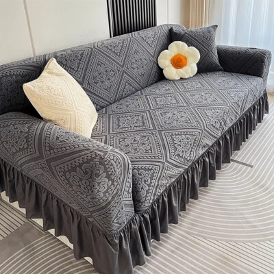 1/2/3/4 Seat Couch Protector Sofa Cover Elastic Stretch Slipcover All inclusive  - Image 1 of 4