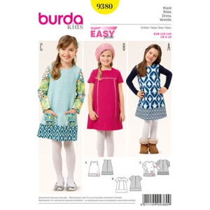 Burda Kids Super Easy SEWING PATTERN 9380 Girls Dress Age 5-10 - Picture 1 of 2