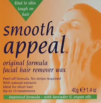 Smooth Appeal Original Formula Facial Hair Remover Removal Hard Wax Waxing Kit • 10.97€