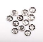 0.18Ctw Salt And Pepper Round Rose Cut Natural Loose Diamond For Use Earrings