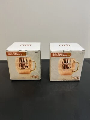 Новый в коробке 2 старый голландский международный твердого меди Москва мул круглый бочонок кружка 16 унций - Изображение 1 из 4