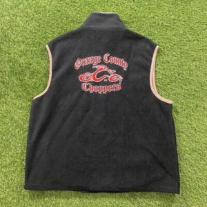 Orange County Chopper Fleece Black Vest XL - Picture 1 of 5