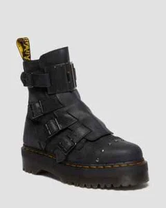Dr. Martens Jadon Hinge Buckle Leder Plateau Limited Edition Stiefel Schwarz - Bild 1 von 8