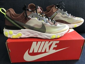 EUC Mens Size 12 - Nike React Element 87 Desert Sand 2018 AQ1090-002 - Picture 1 of 10