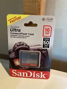 Sandisk Ultra Compact Flash Memory Card - 16 GB 50 MB/s (SDCFHS-016G-G46) New - Picture 1 of 1