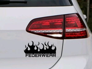 FEUERWEHR AUFKLEBER STICKER HOBBY AUTO TUNING FUN AUTOAUFKLEBER FLAMME - Bild 1 von 2