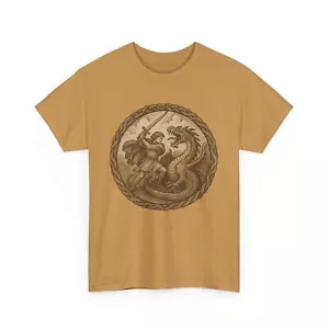 Jungian Dragon Slayer Shirt – Anti-Draco Warrior – Occult Archetype Tee - Picture 1 of 13