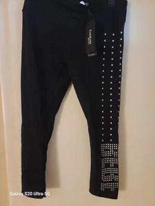 NWT BEBE Star LOGO 92% Cotton Leggings $69 SIZE XL - Picture 1 of 5