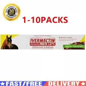 1-10X Paste Horse Dewormer - Apple Flavor Exp-2/2028 Anthelmintic & Boticide*. - Picture 1 of 13