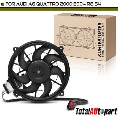Conjunto de ventilador de refrigeración del radiador del motor para Audi A6 Quattro 2000-2004 S4 R8 derecho Foto 1 de 4