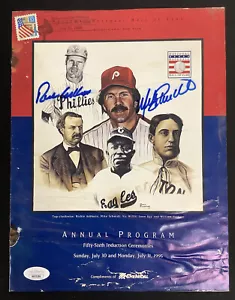 Mike Schmidt Signed 1995 HOF Induction Program Ashburn Phillies Auto DAMAGE JSA - Picture 1 of 5