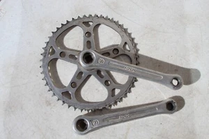 Set pedivelle vintage Sugino Idol 48 denti singole 165 mm guarnitura strada 9/16" pista BMX - Foto 1 di 15