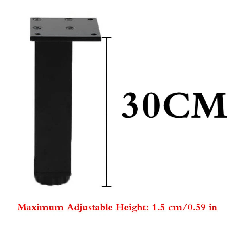 Pernas de armário de móveis liga de alumínio ajustável pés de sofá hardware 6-30 cm - Imagem 1 de 4