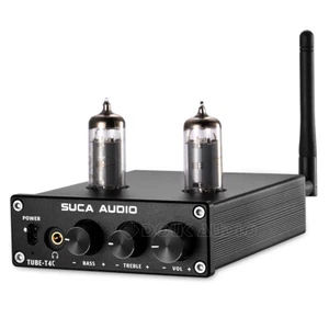 Mini Bluetooth Valve Tube Amplifier Stereo Audio Receiver Headphone Amp APTX - Picture 1 of 8