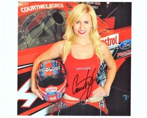 Courtney Force Signed 8x10 inch Photo NHRA Drag Racing Auto Sexy Driver + COA - Picture 1 of 2