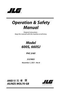 JLG 600S 660SJ Boom Lift Maintenance Operation Operators Manual 31219051 - Picture 1 of 9