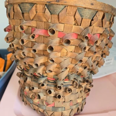 Antique Native American Wabanaki MicMacPenobscot Bay Basket - Image 1 of 4