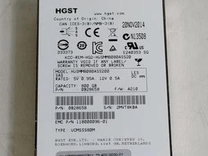 HGST EMC HUSMM8080ASS200 800 GB SAS 3 2.5 in Solid State Drive - Afbeelding 1 van 6