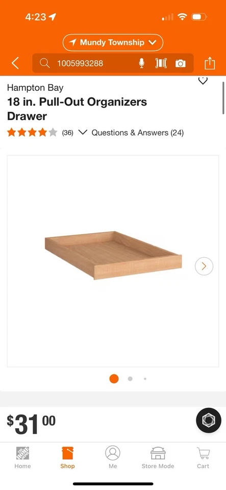 Organizador de gaveta retrátil 18 polegadas  - Imagem 1 de 1