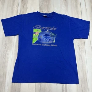 Vintage Boston Norwegian Cruise Line Bermuda Travel Shirt Size Large - Picture 1 of 6