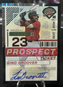 2024 Panini Prospect Gino Groover Prospect Ticket Auto One Of One 1/1 - Picture 1 of 5