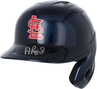 Casco de bateo réplica cromada alternativa firmado por Albert Pujols Cardenales de San Luis Foto 1 de 2