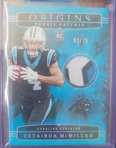 Tetairoa MCMILLAN 2024 Panini Origins Rc Rookie Patches PANTHERS /25 - Bild 1 von 1