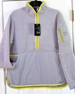NWT New Balance Q-Speed Sherpa Anorak L Gray Water Resistant Long Sleeve Pockets - Picture 1 of 13
