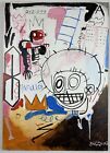 Jean-Michel Basquiat (fait main) Acrylique sur toile peinture signée & estampillée