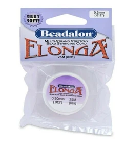 Cable elástico multi-hebra blanco ELONGA 0,3 mm de Beadalon ~ 82 ft (25 m) - Imagen 1 de 1